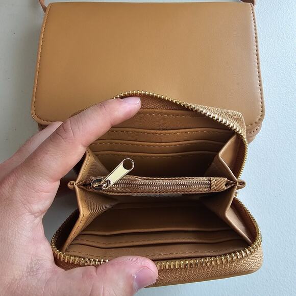 A New Day Crossbody Wallet with Matching Zip Wallet Set Faux Leather Purse Strap - Picture 6 of 10